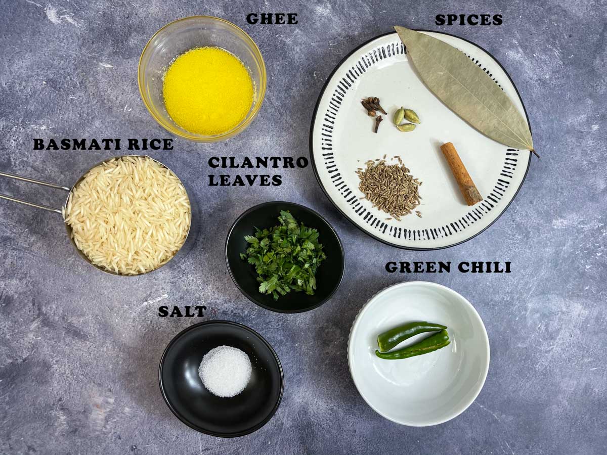jeera rice ingredients