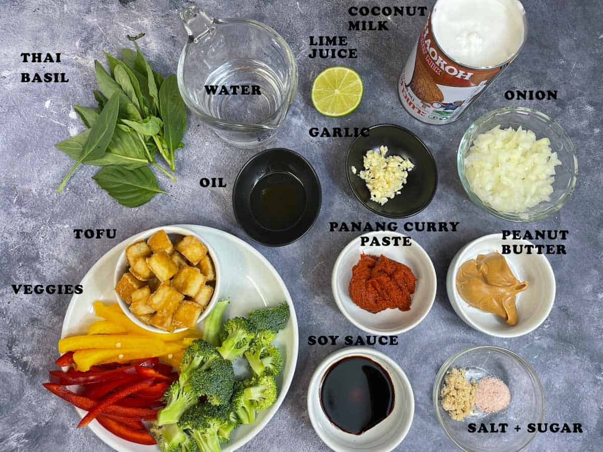 Thai Panang Curry Ingredients