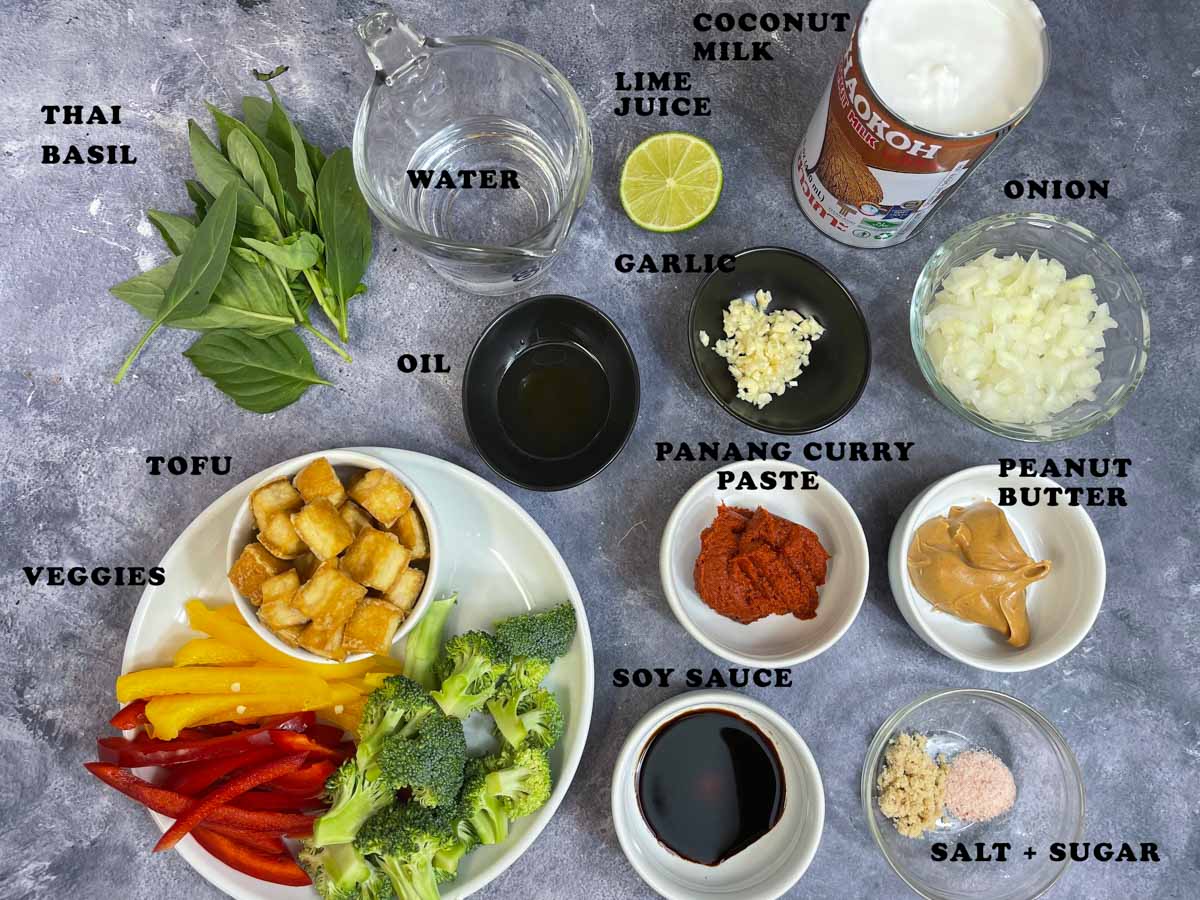 Thai Panang Curry Ingredients