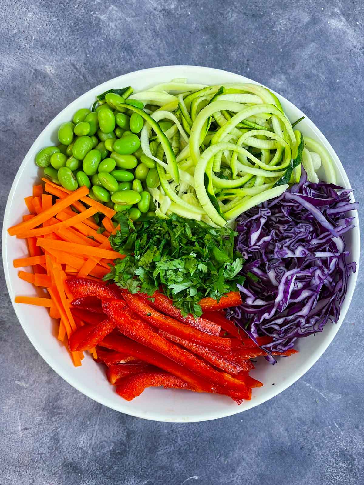 chopped vegetables in a bowl