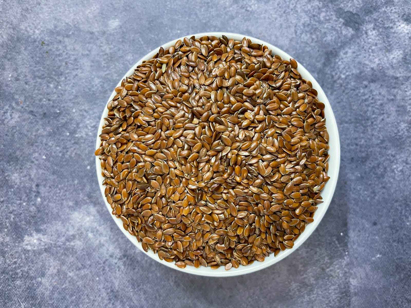 flaxseeds in a bowl