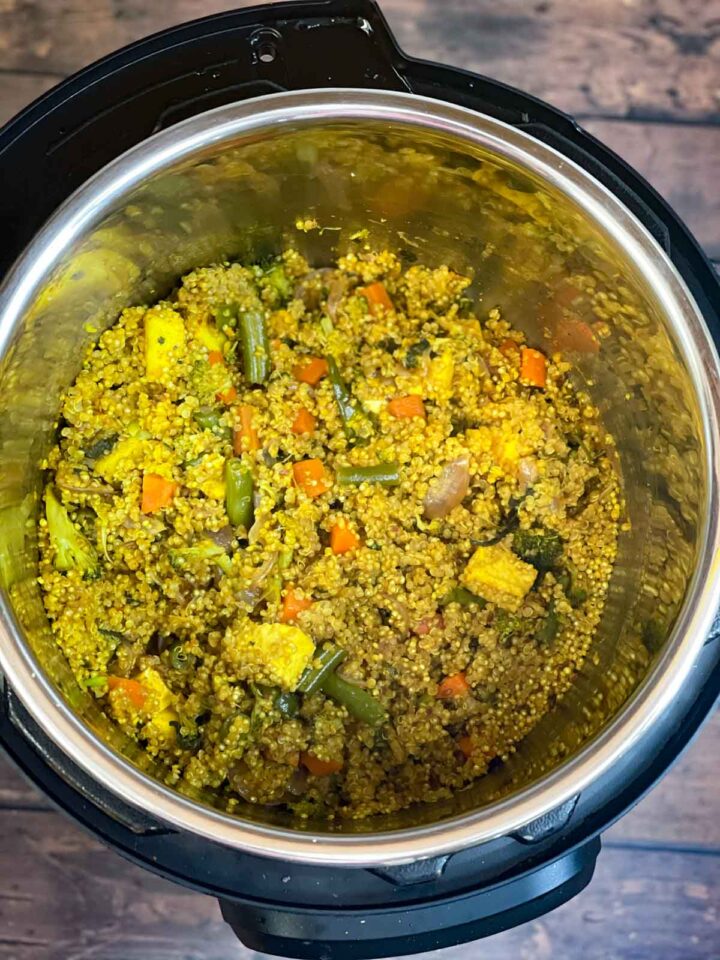 Quinoa Biryani Instant Pot Indian Veggie Delight