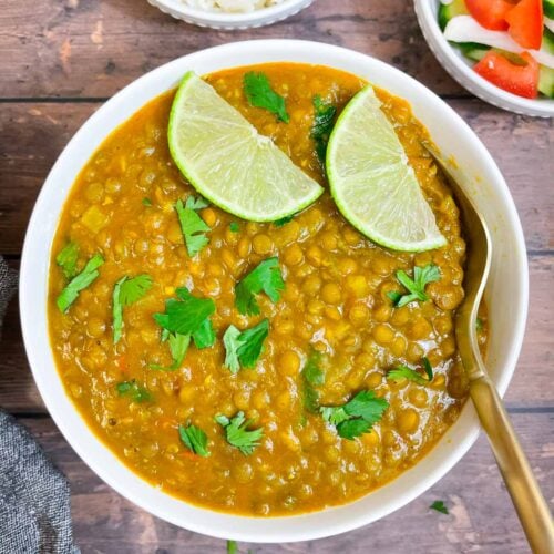 Whole Masoor Dal | Brown Lentils - Instant Pot - Indian Veggie Delight
