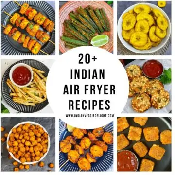 collage of indian air fryer recipes