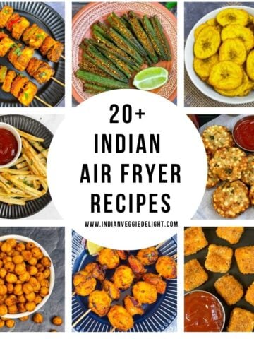 collage of indian air fryer recipes
