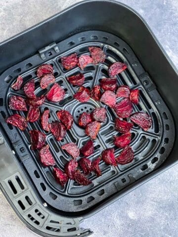 air fried beets in the basket