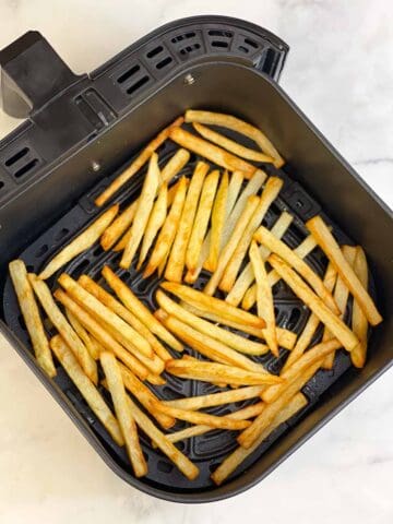 crispy potato fries in the basket