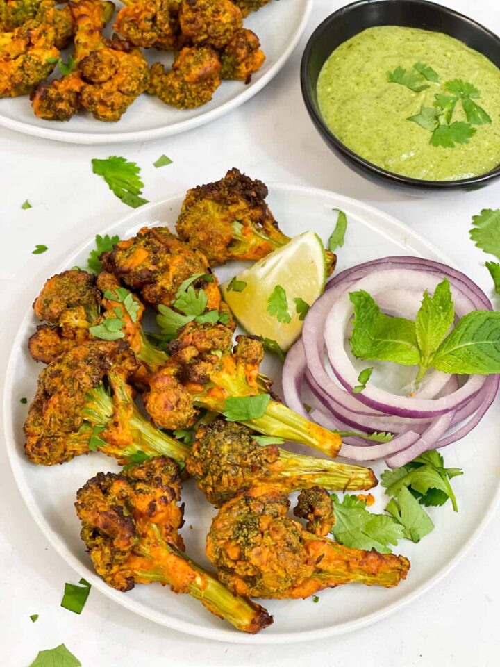 Tandoori Broccoli Air Fryer Indian Veggie Delight