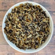 instant pot wild rice served in a bowl