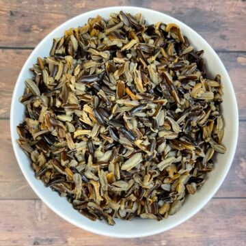 instant pot wild rice served in a bowl