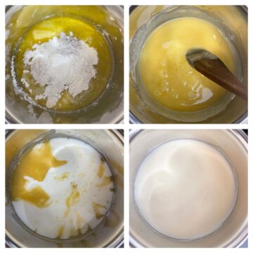 step to prepare the roux collage