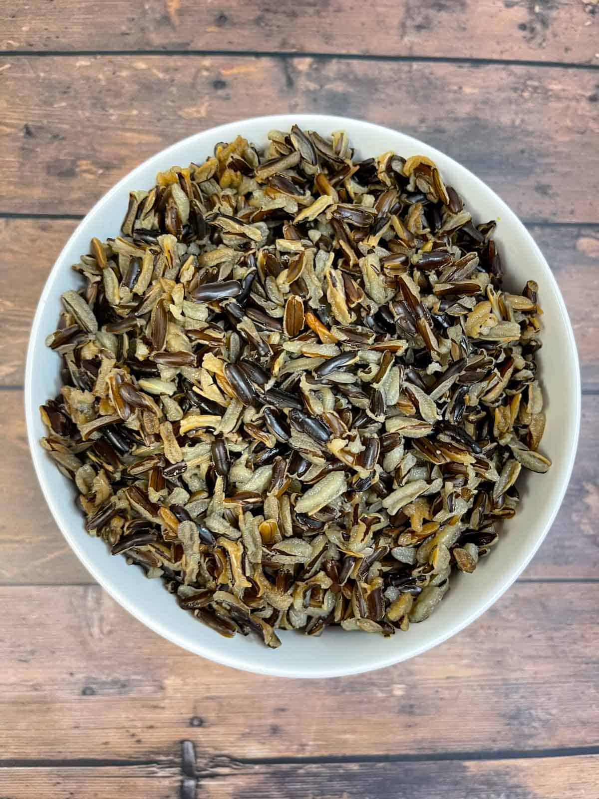 instant pot wild rice served in a bowl