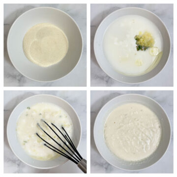 step to prepare the batter collage