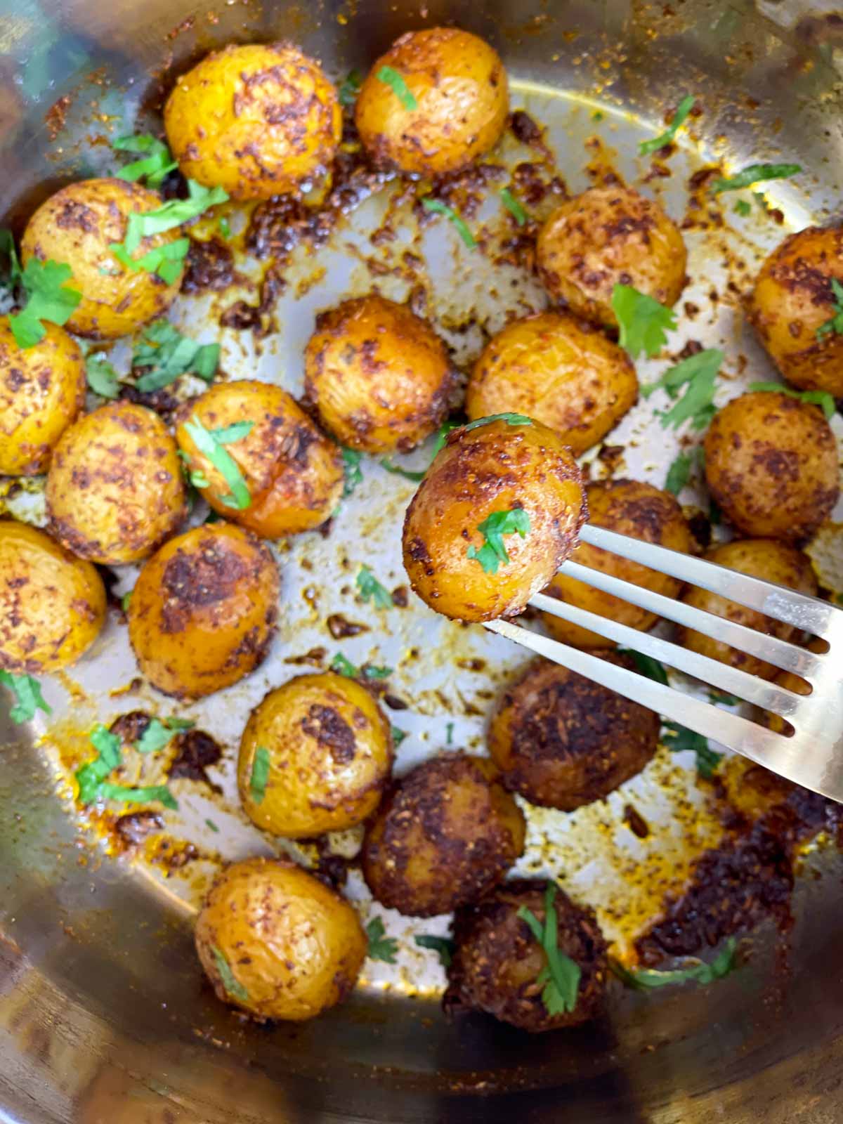 Instant Pot Baby Potatoes (Steamed) - Indian Veggie Delight