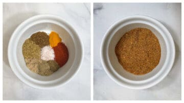 step to prepare the spices collage