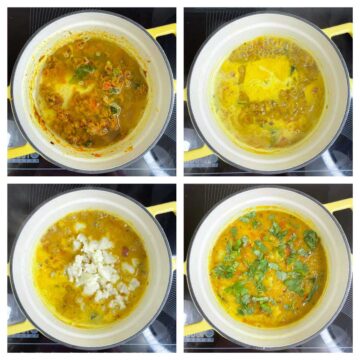 step to add potato for potato masala/bombay sagu for poori