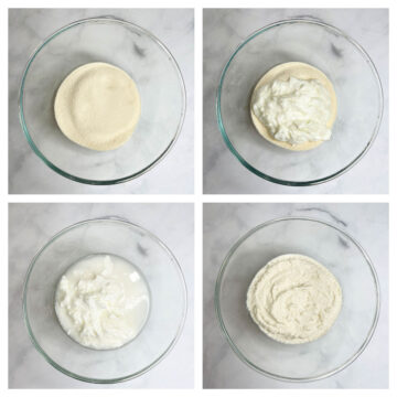 step to prepare rava batter collage