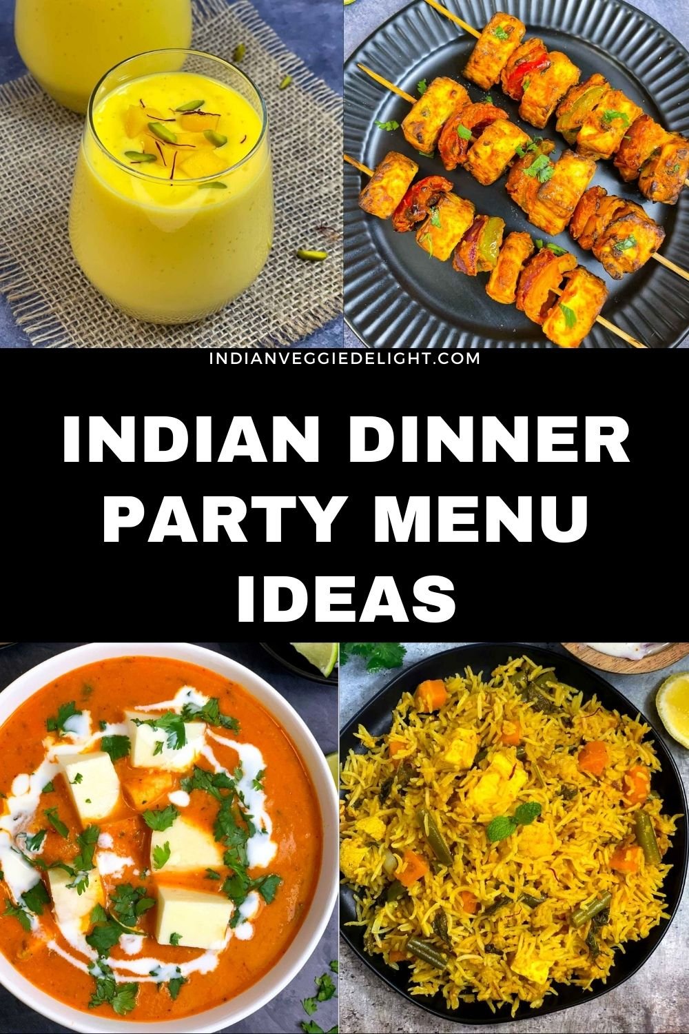 collage for indian dinner party menu ideas