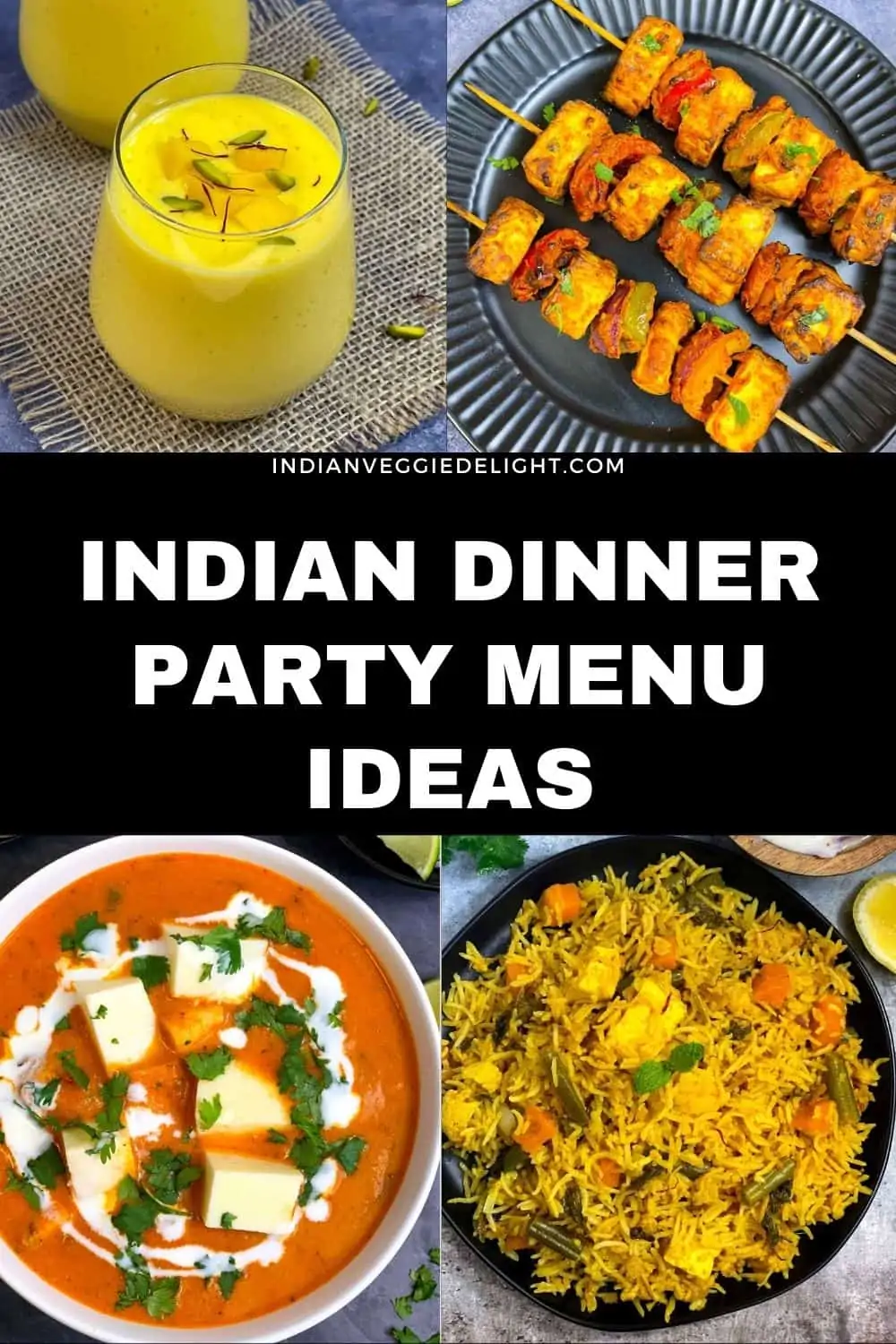 collage for indian dinner party menu ideas