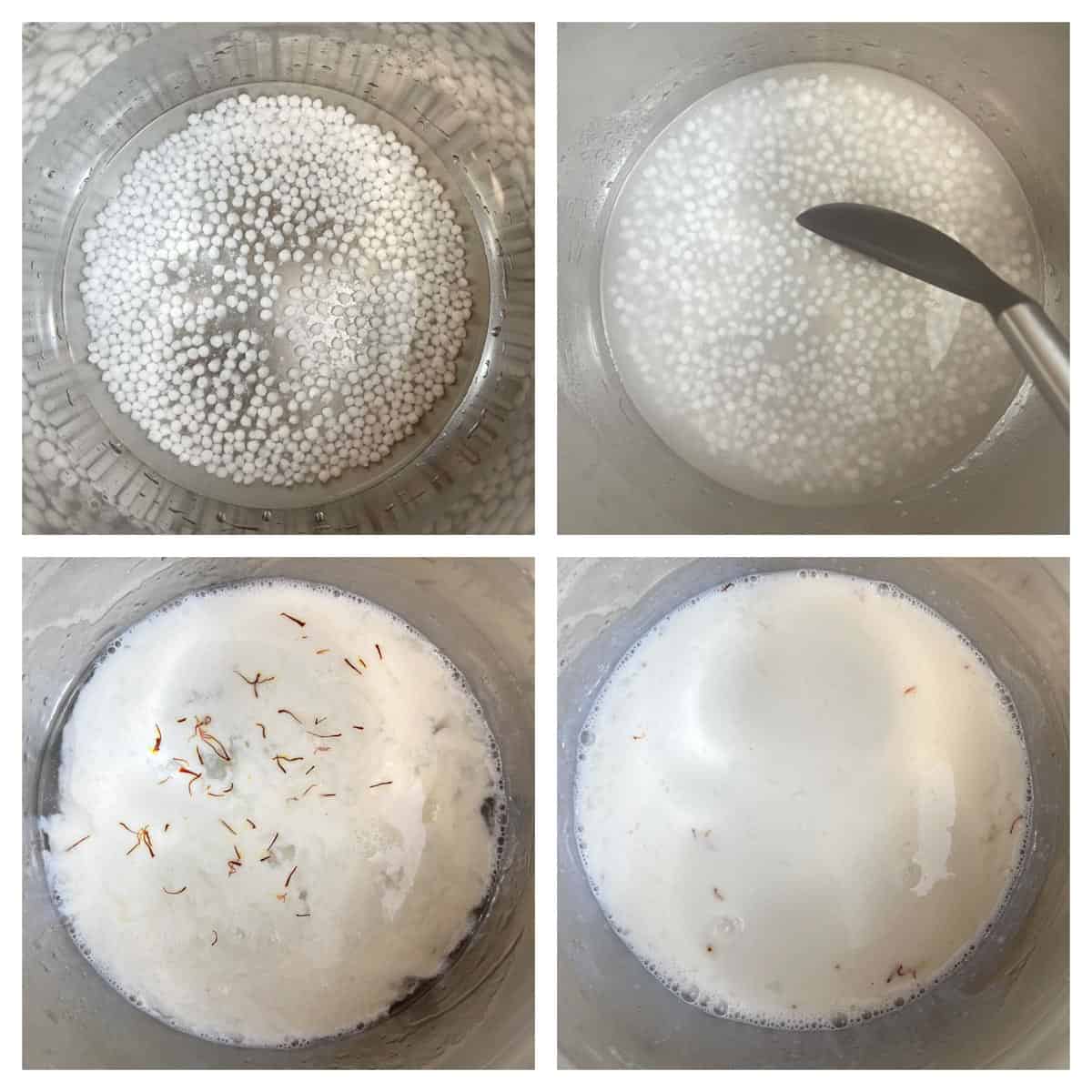step to soak and pressure cook tapioca pearls collage