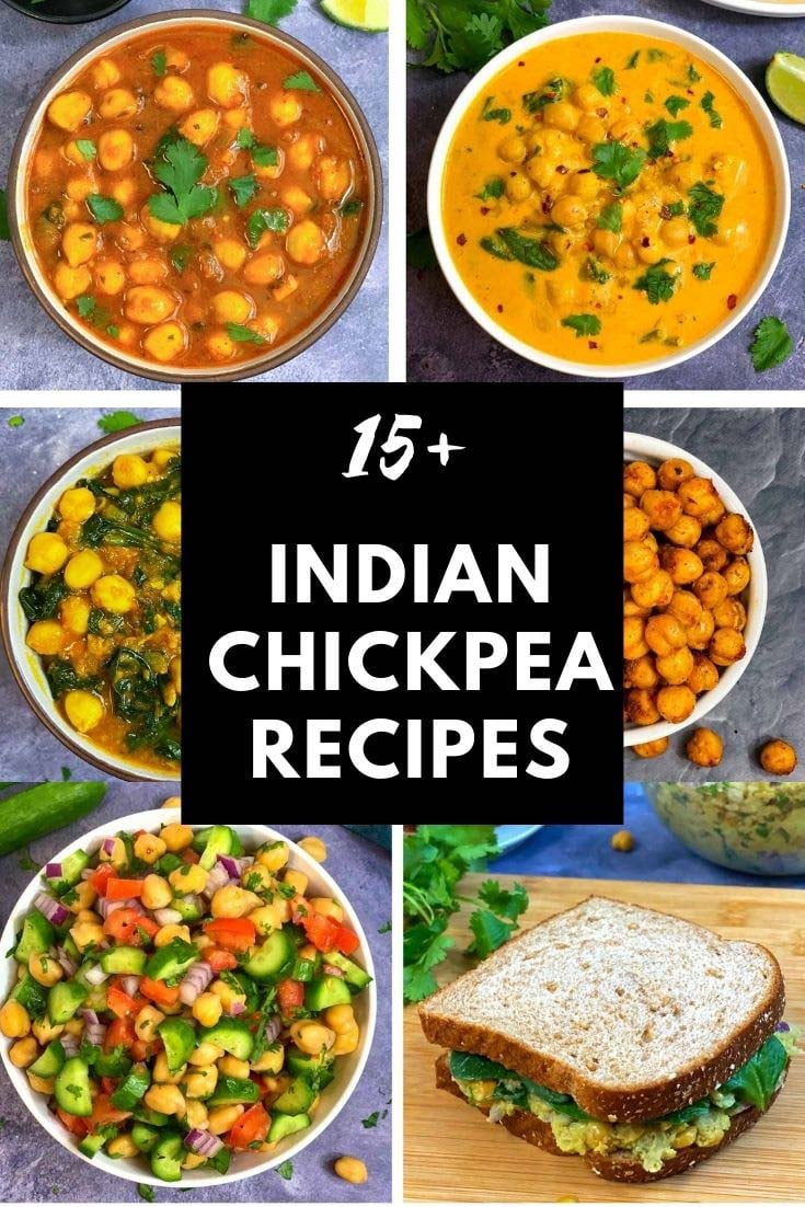 indian vegetarian indian chickpea recipes collection collage