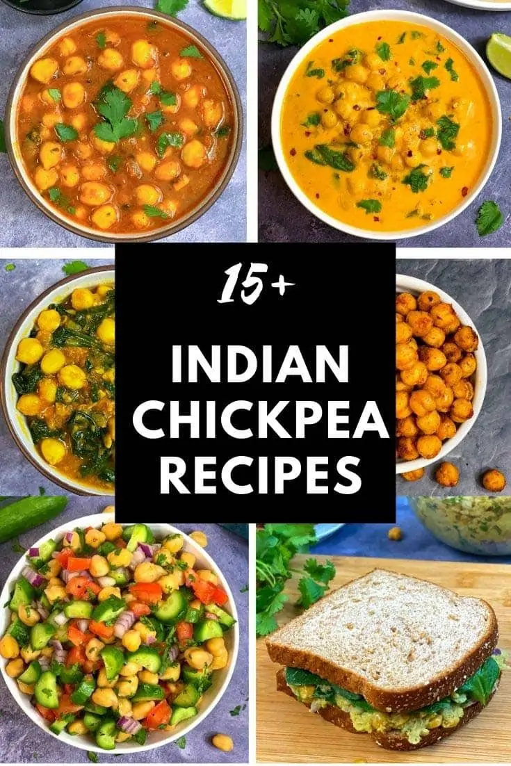 indian vegetarian indian chickpea recipes collection collage