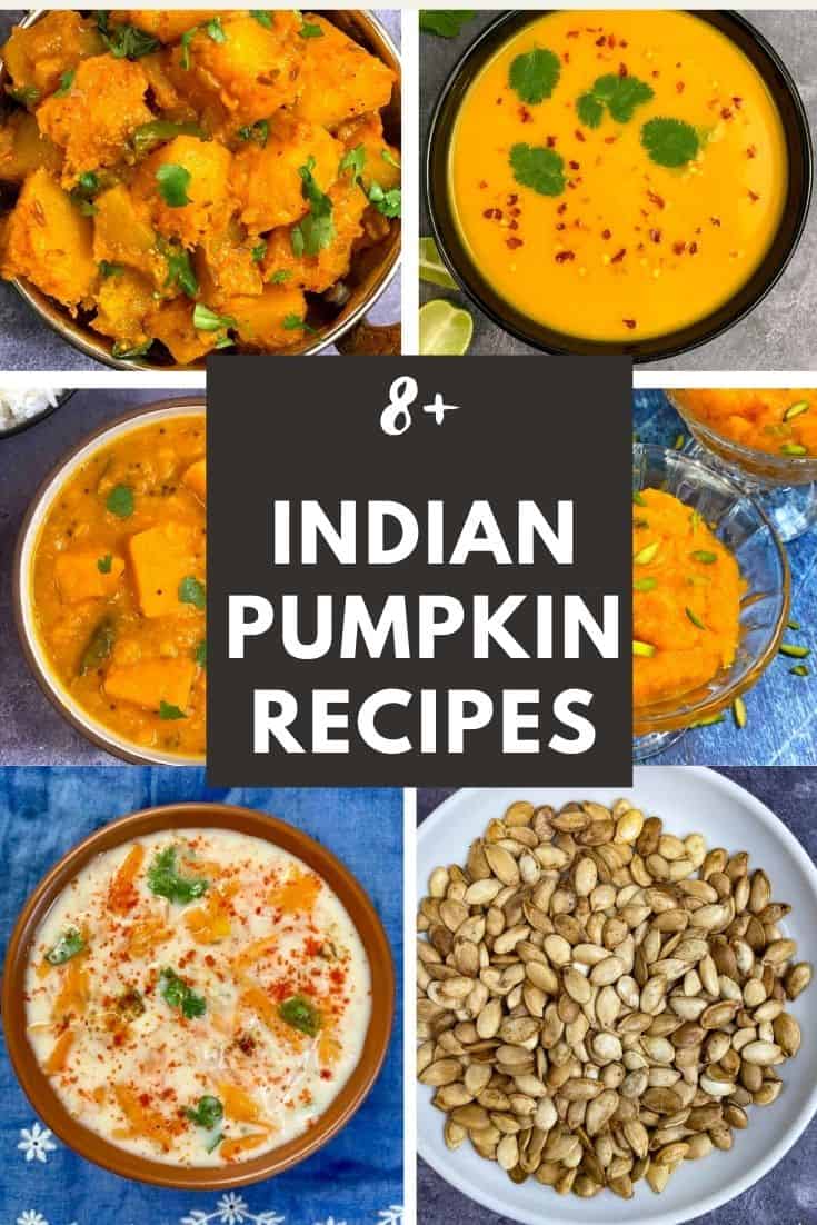indian pumpkin recipes collection collage