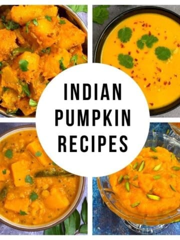 indian pumpkin recipes collage
