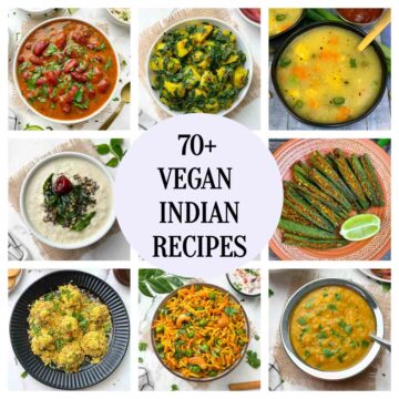 vegan indian recipes collage