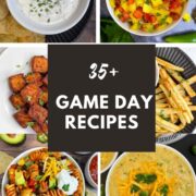 vegetarian game day recipes collage