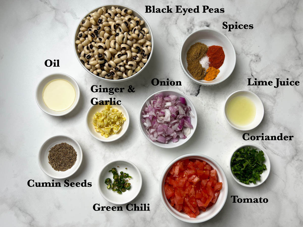 Black Eyed Peas Curry Ingredients