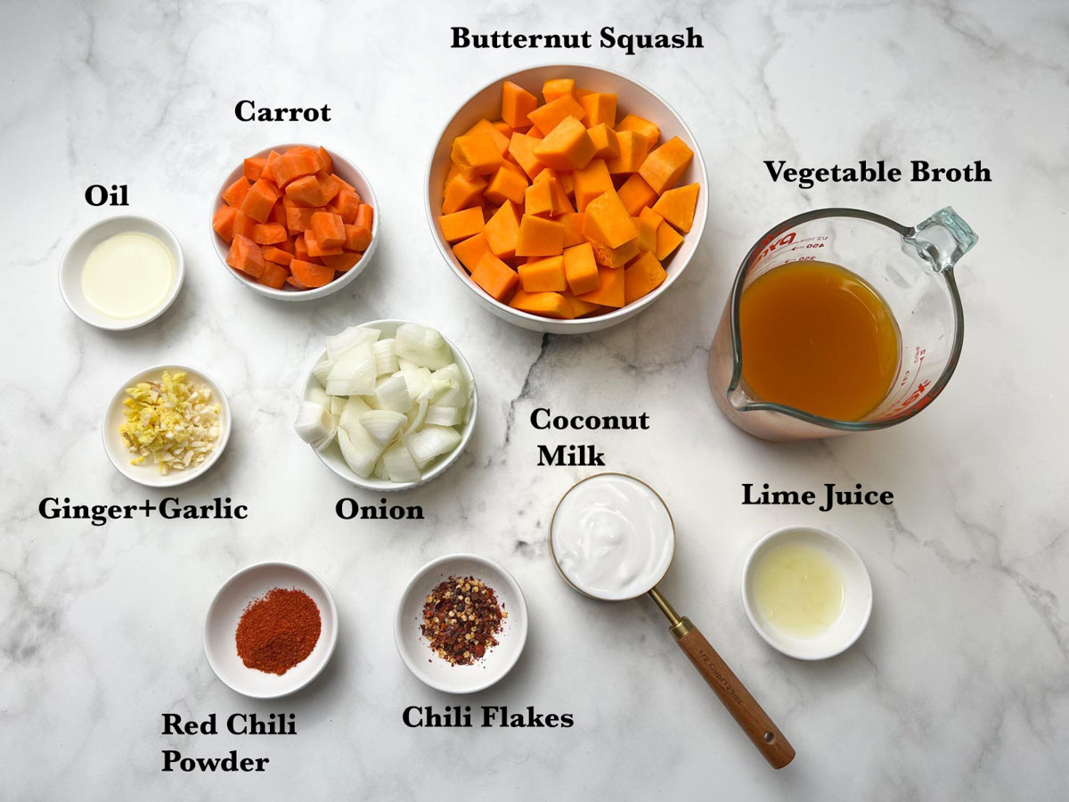 Butternut Squash Soup Ingredients