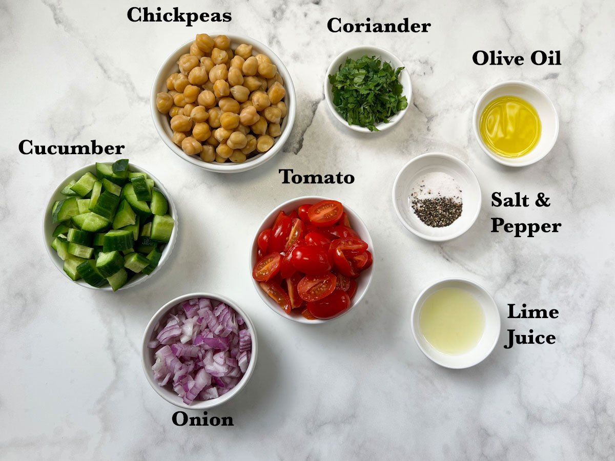 chickpea cucumber salad Ingredients