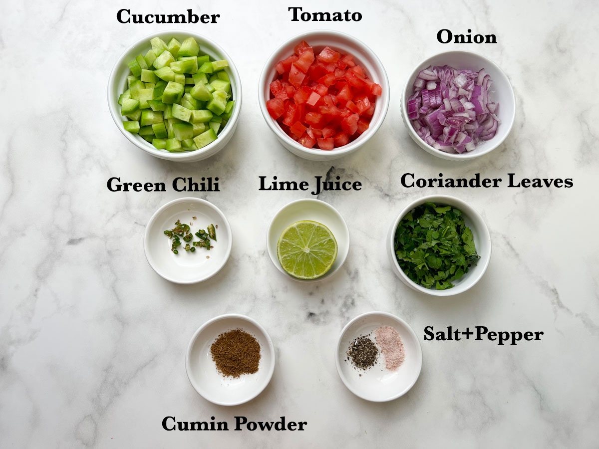 Kachumber Salad Ingredients