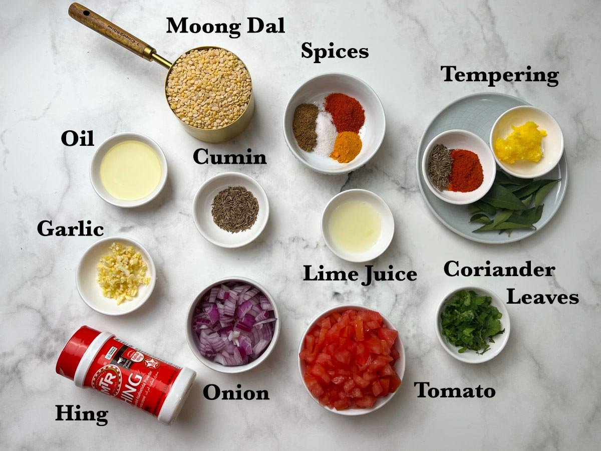 Moong Dal Tadka Ingredients