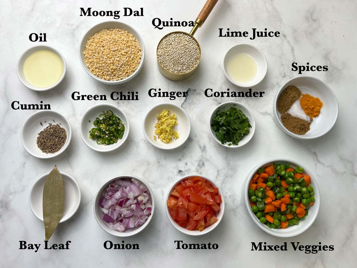 Quinoa Moong Dal Khichdi Ingredients