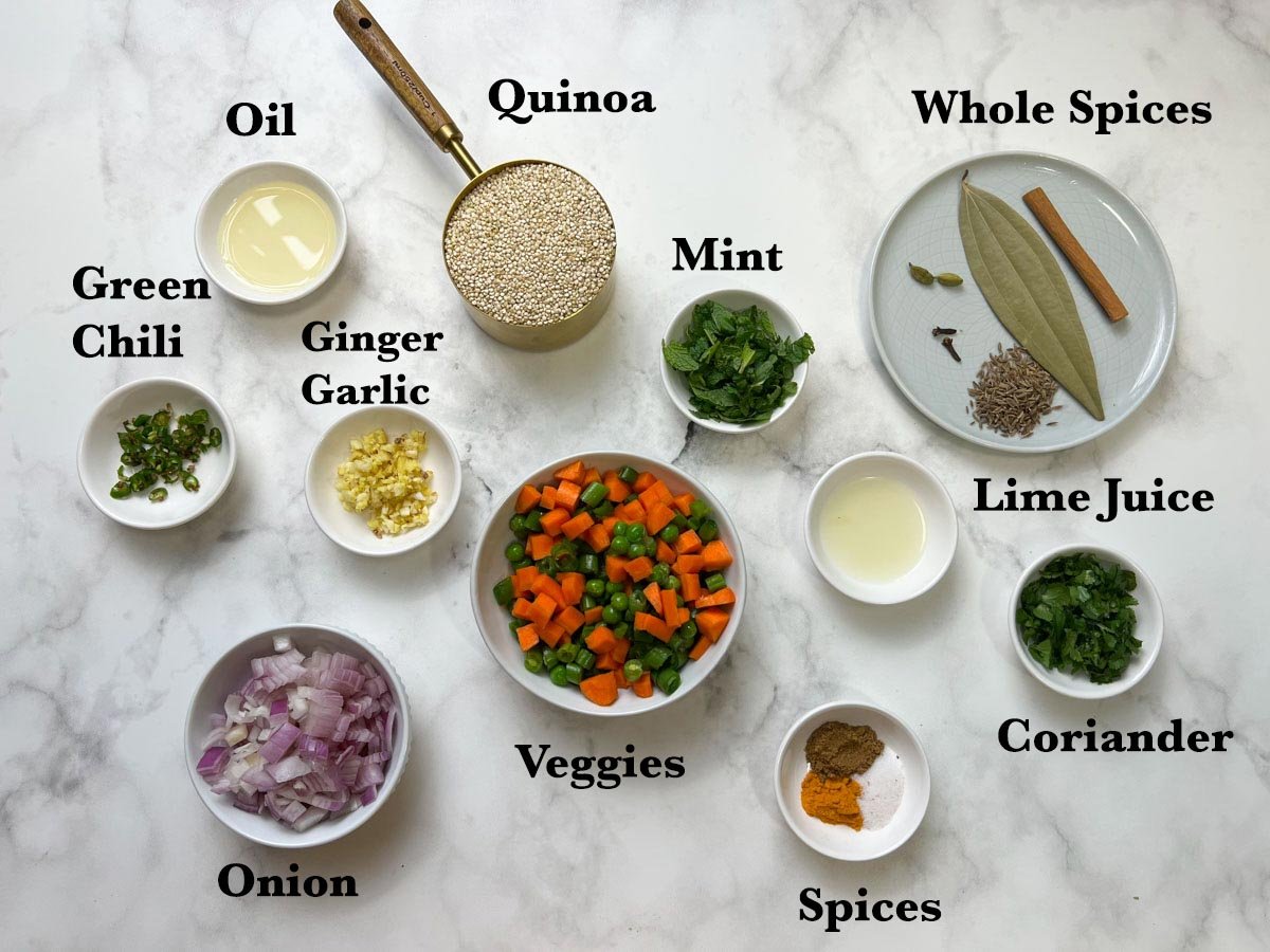 Quinoa Pulao Ingredients