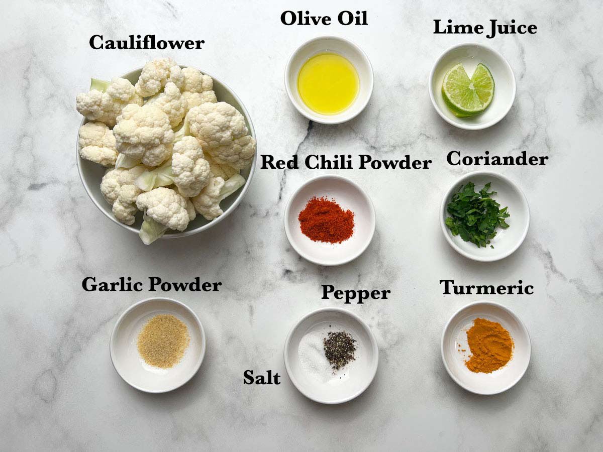 Air Fryer Cauliflower Recipe Ingredients