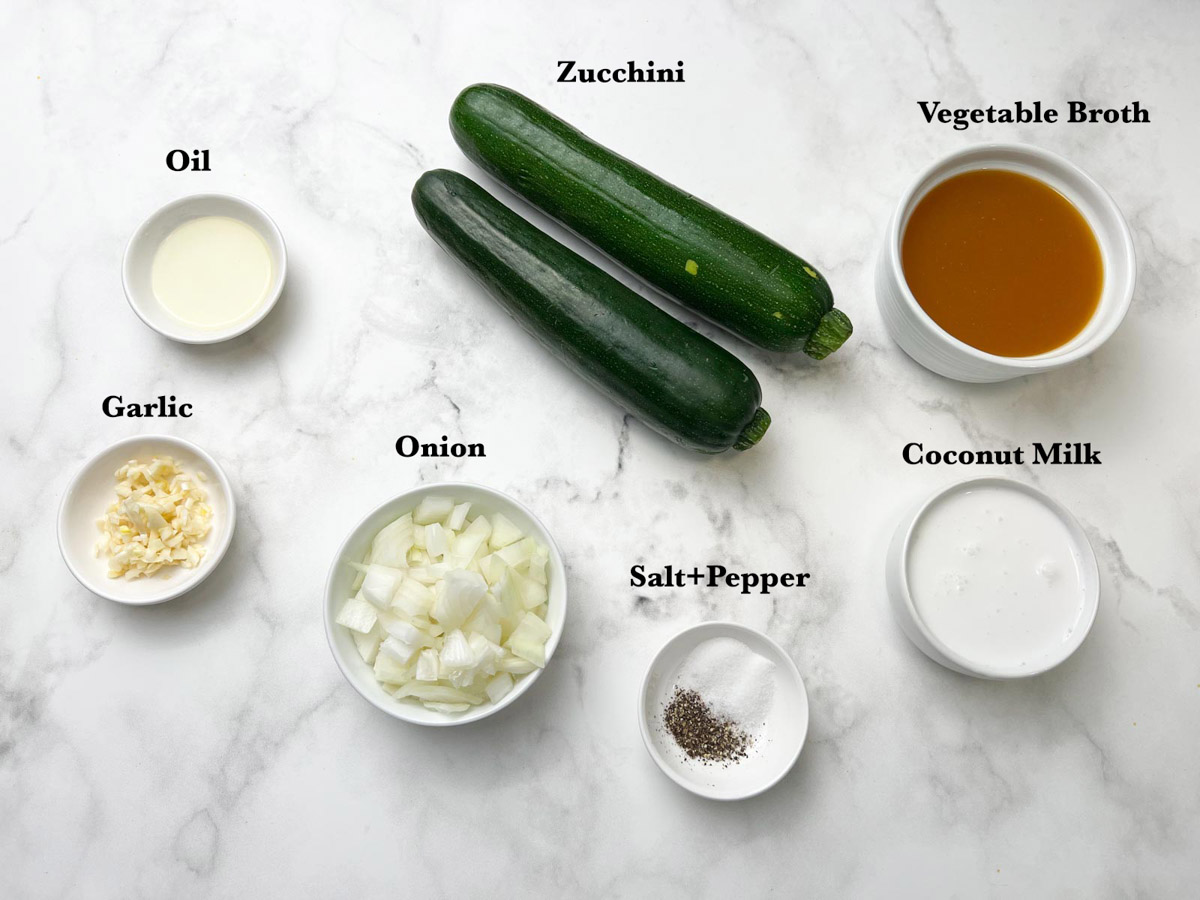 Cream of Zucchini Soup Ingredients