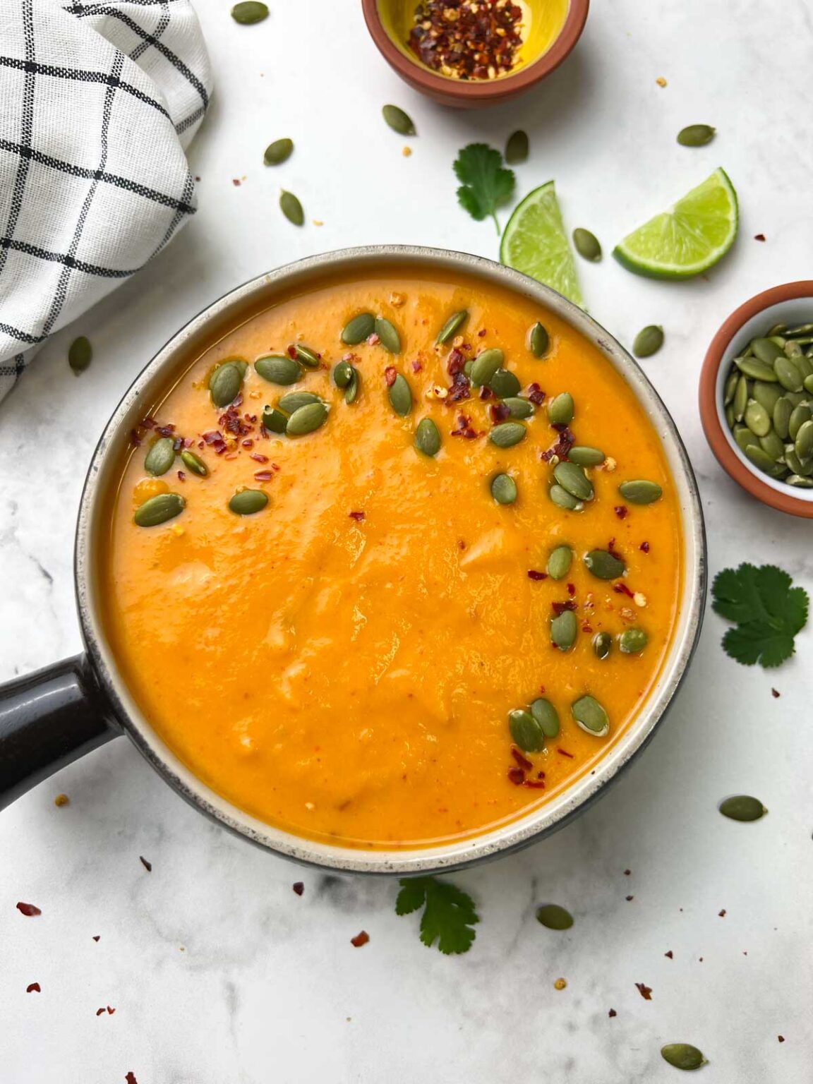 Instant Pot Butternut Squash Soup Indian Veggie Delight