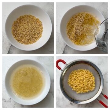 step to soak moong dal in water collage