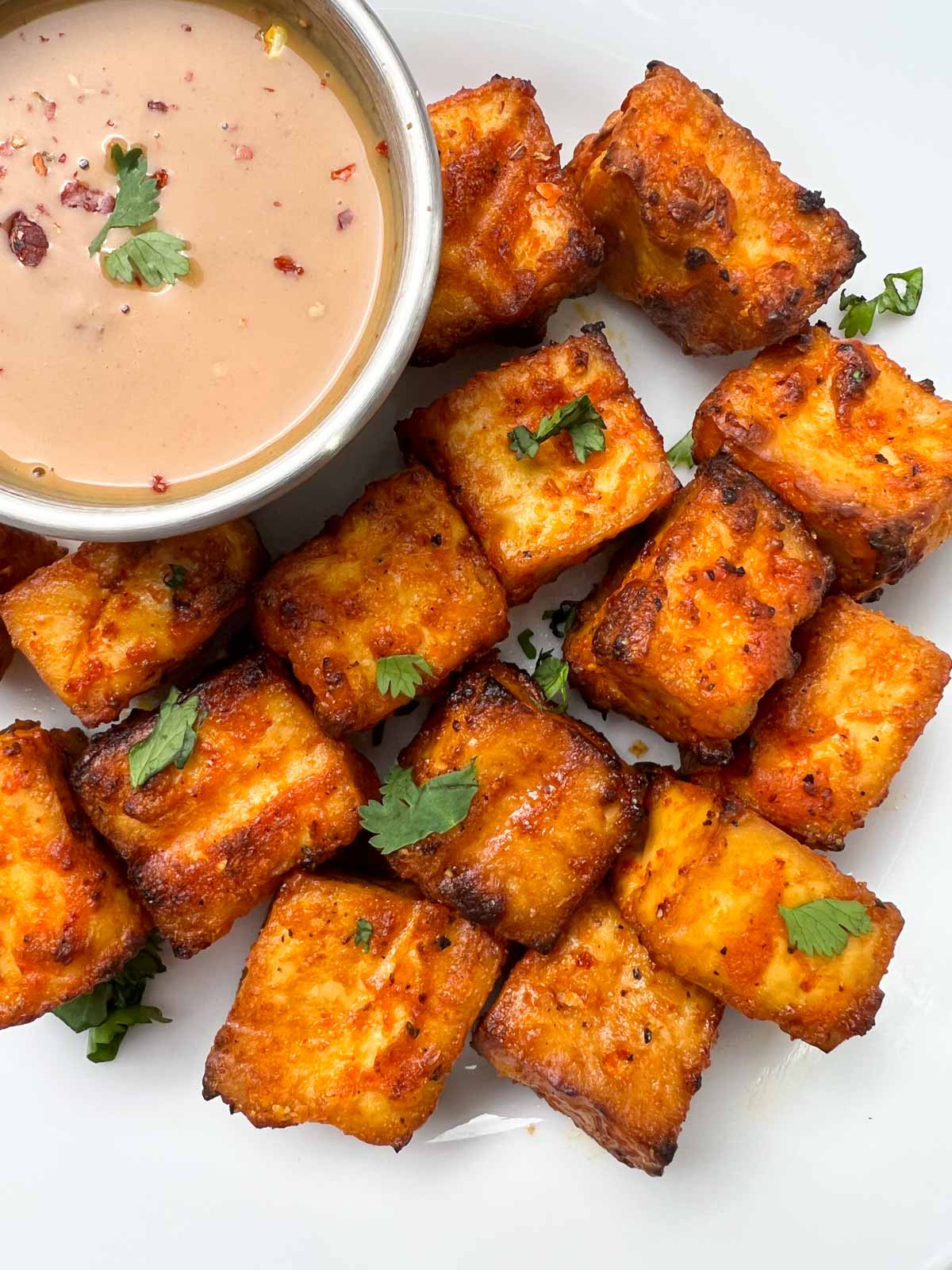 Air Fryer Tofu Indian Veggie Delight