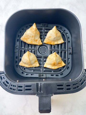 frozen samosa in the air fryer basket