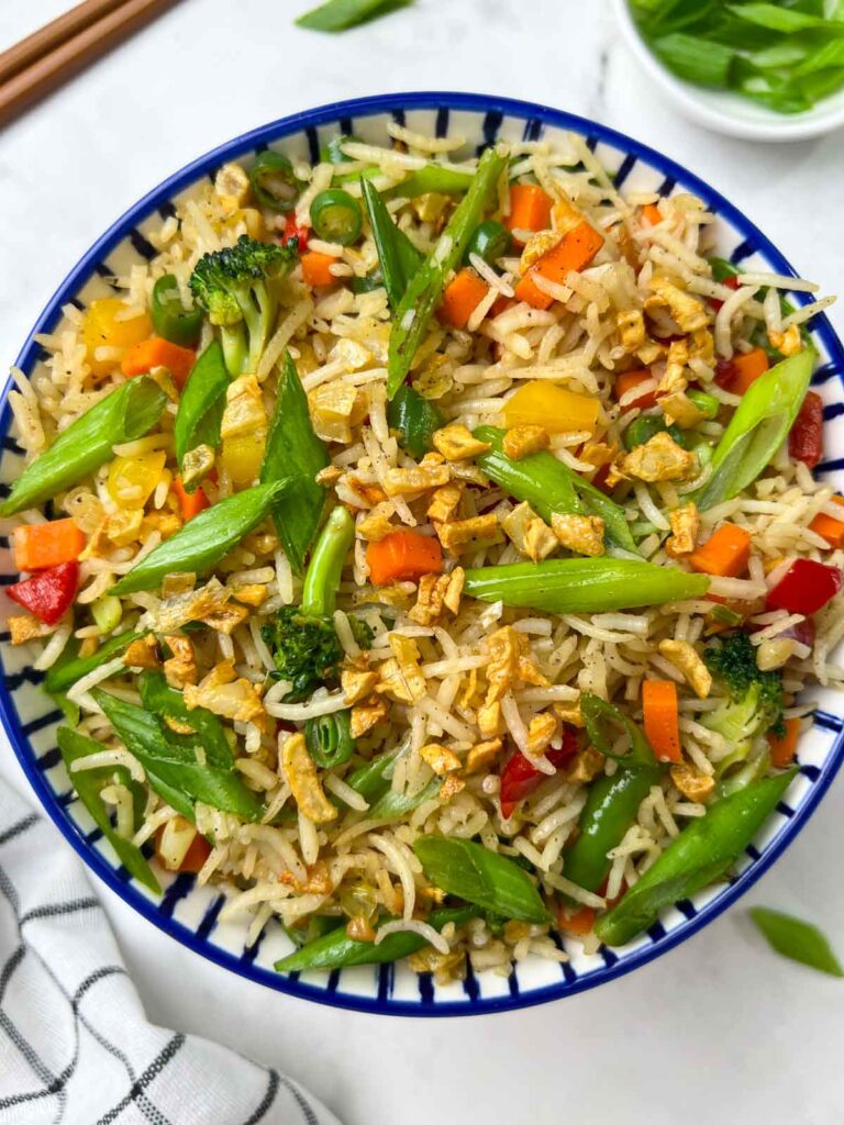 Burnt Garlic Fried Rice Indian Veggie Delight