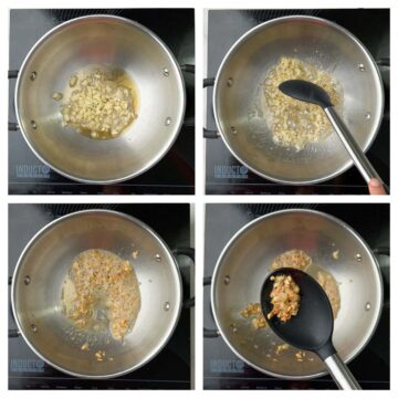 step to stir fry garlic collage