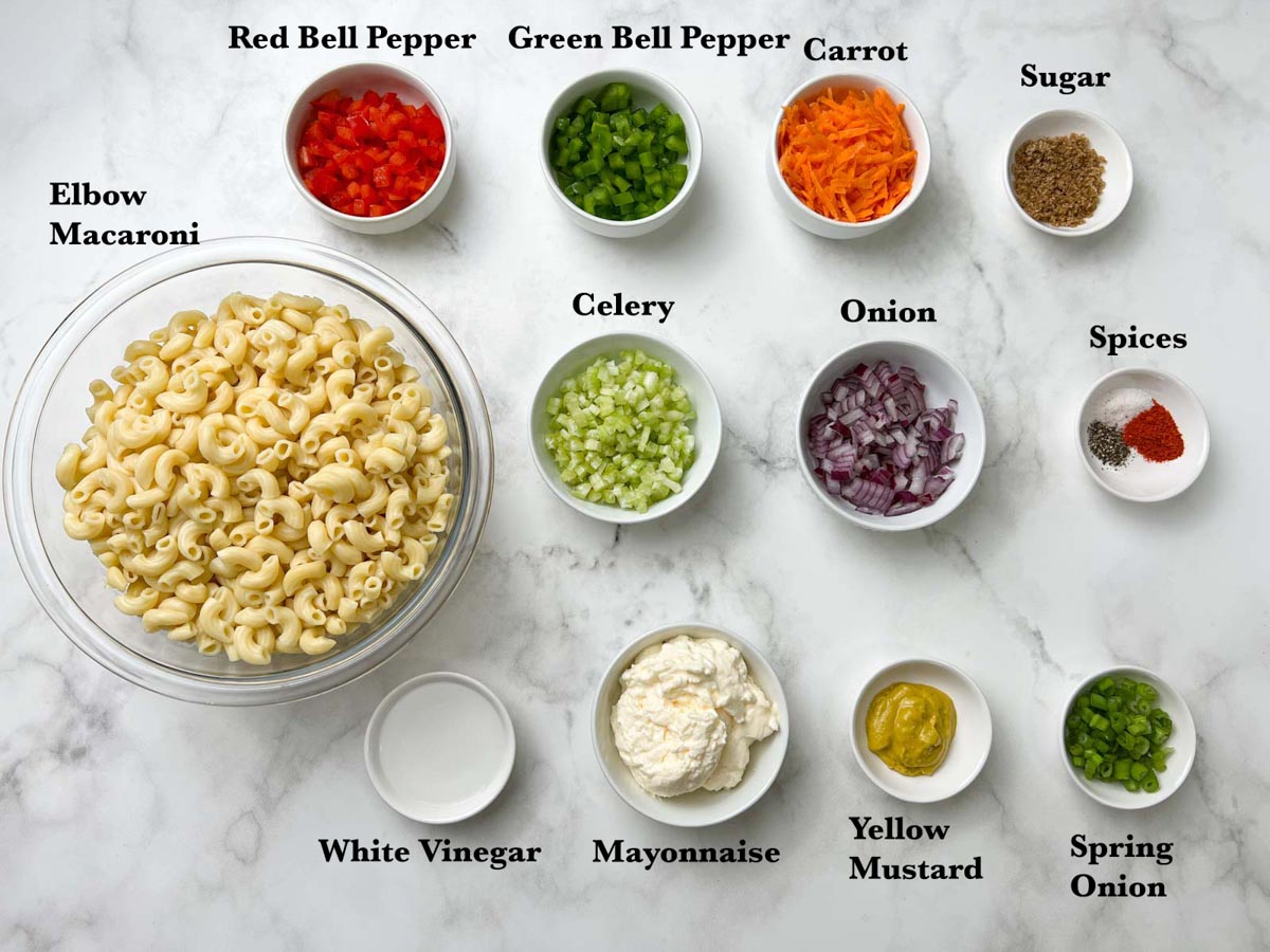 Macaroni Salad Ingredients