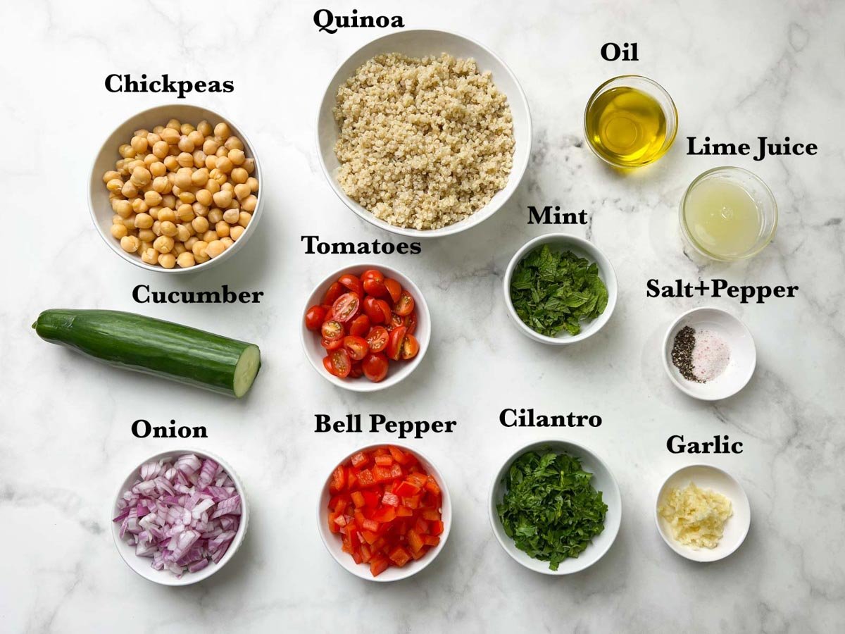 quinoa chickpeas salad ingredients