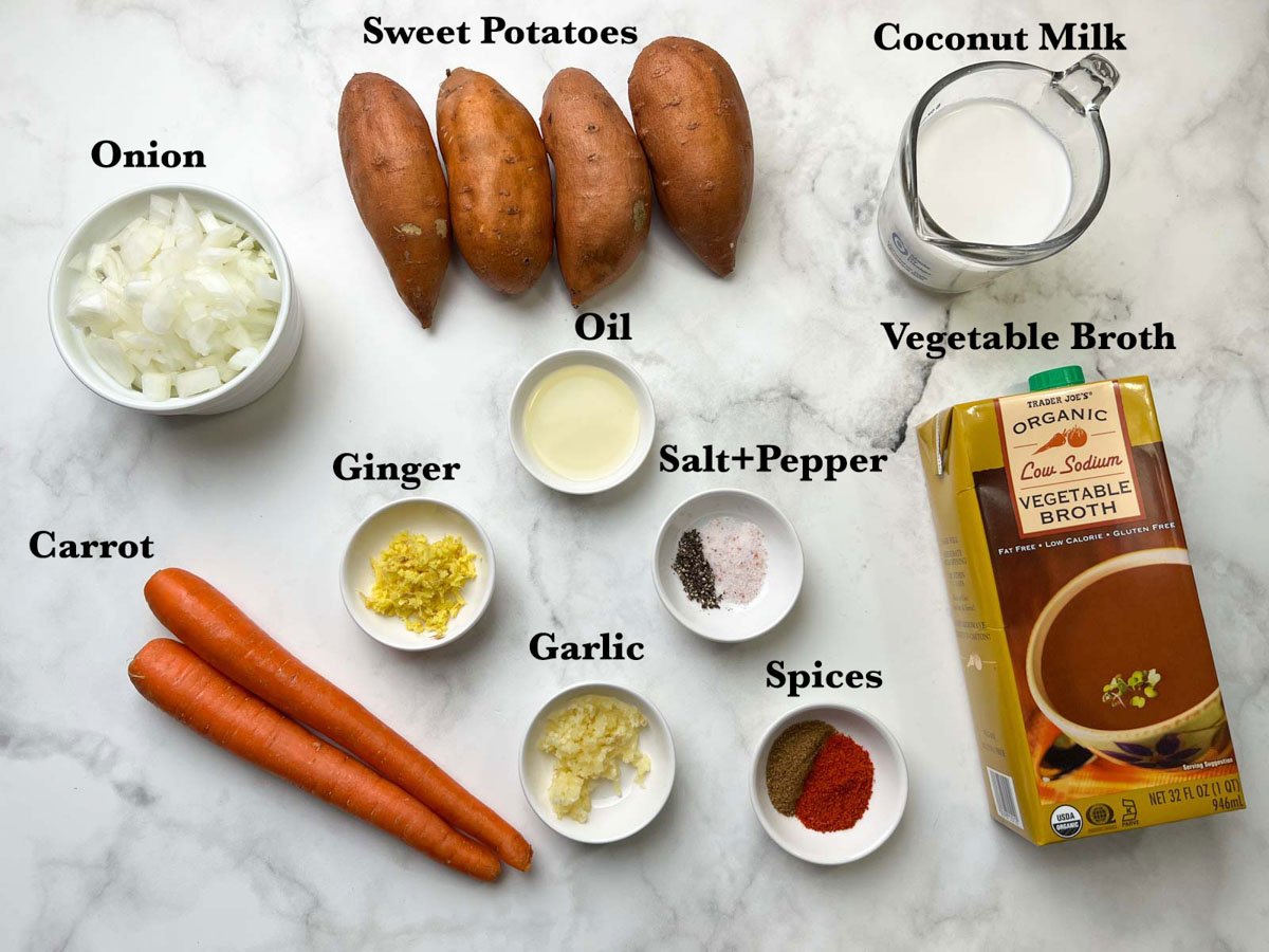 Sweet Potato Soup Ingredients