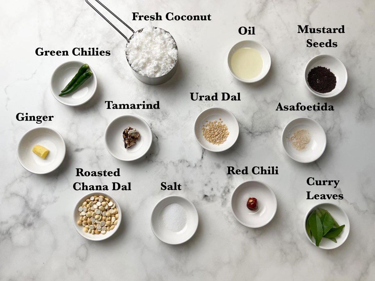 Coconut Chutney Ingredients