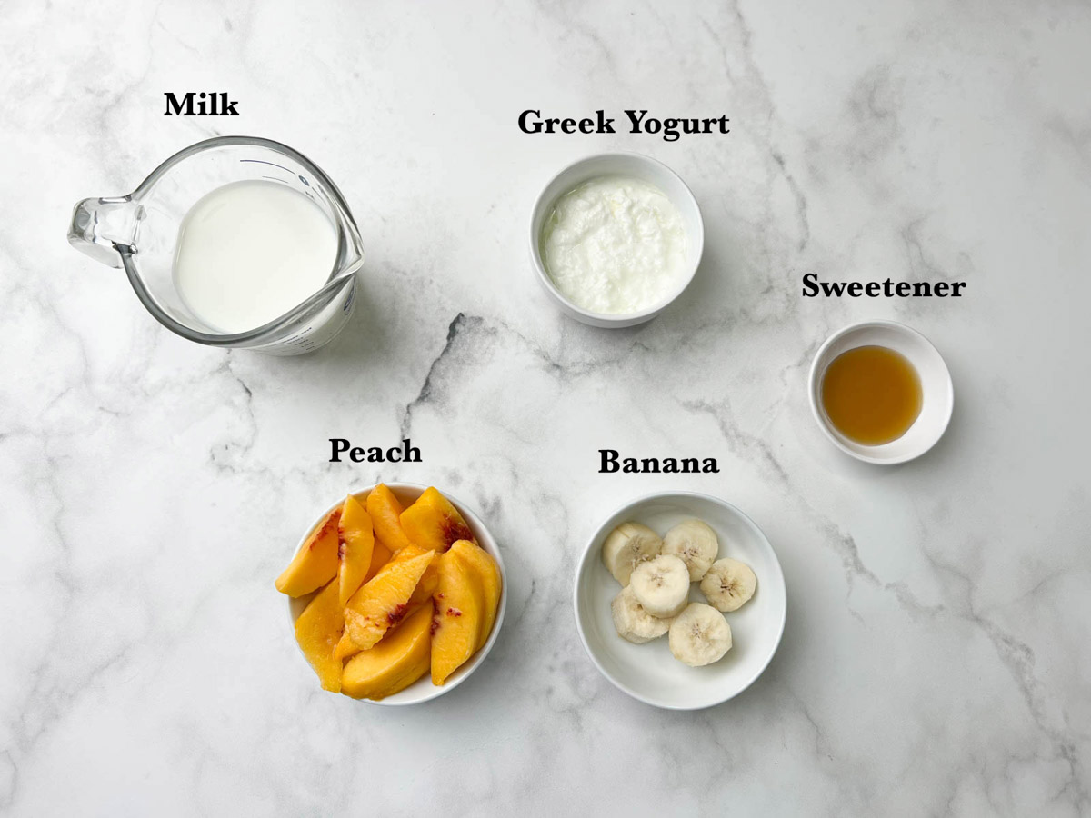 peach banana smoothie ingredients